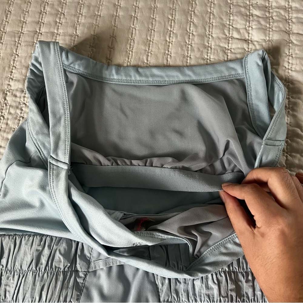 FP Movement The Way Home Skortsie Skort Romper in Blue Pearl, Sz L - Picture 9 of 13